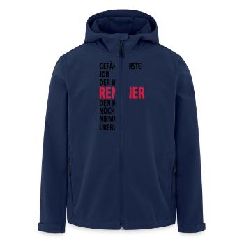 retraité - Veste softshell homme en polyester recyclé Stanley/Stella - marine - Devant - AI Model Male 185 light (185cm)