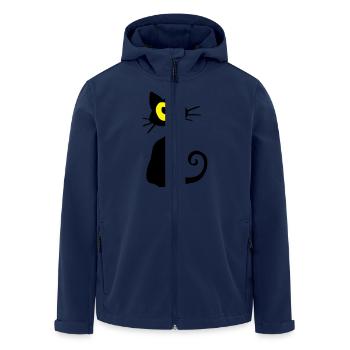 Katze - Recycelte Männer Softshell-Jacke von Stanley/Stella - Navy - Vorne - AI Model Male 185 light (185cm)