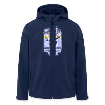 Moose Land - Sweden Vintage Flag - Veste softshell homme en polyester recyclé Stanley/Stella - marine - Devant - AI Model Male 185 light (185cm)