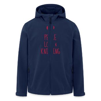 Tricot / Tricoter / Tricoteuse / Broderie - Veste softshell homme en polyester recyclé Stanley/Stella - marine - Devant - AI Model Male 185 light (185cm)