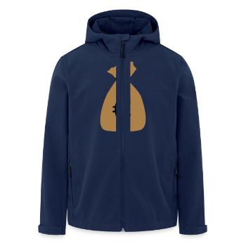 bag of money, € - Men’s Recycled Softshell Jacket by Stanley/Stella - navy - Front - AI Model Male 185 light (185cm)