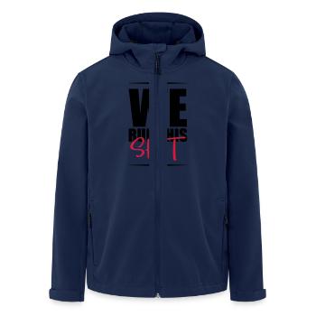 we run this design - Recycelte Männer Softshell-Jacke von Stanley/Stella - Navy - Vorne - AI Model Male 185 light (185cm)