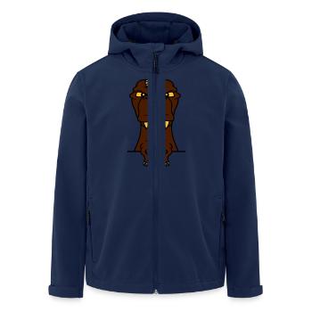mur texte boîte écriture carnivore diabolique mons - Veste softshell homme en polyester recyclé Stanley/Stella - marine - Devant - AI Model Male 185 light (185cm)