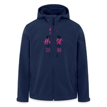 sie heiratet ich will nur feiern - Recycelte Männer Softshell-Jacke von Stanley/Stella - Navy - Vorne - AI Model Male 185 light (185cm)