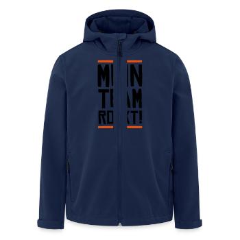 team rockt - Recycelte Männer Softshell-Jacke von Stanley/Stella - Navy - Vorne - AI Model Male 185 light (185cm)