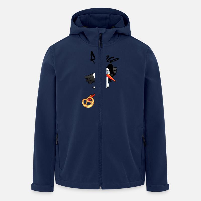 Elsässer Storch - Recycelte Männer Softshell-Jacke von Stanley/Stella - Navy