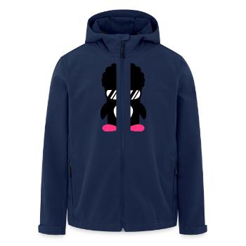 Funky Party Penguin Sunglasses Cool Style Hairstyle - Men’s Recycled Softshell Jacket by Stanley/Stella - navy - Front - AI Model Male 185 light (185cm)