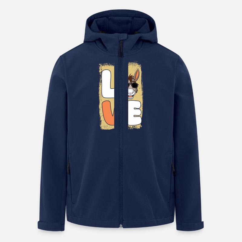 Esel - Recycelte Männer Softshell-Jacke von Stanley/Stella - Navy