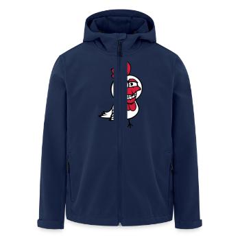 poulet oiseau coq poussin coq sourire drôle amusant - Veste softshell homme en polyester recyclé Stanley/Stella - marine - Devant - AI Model Male 185 light (185cm)