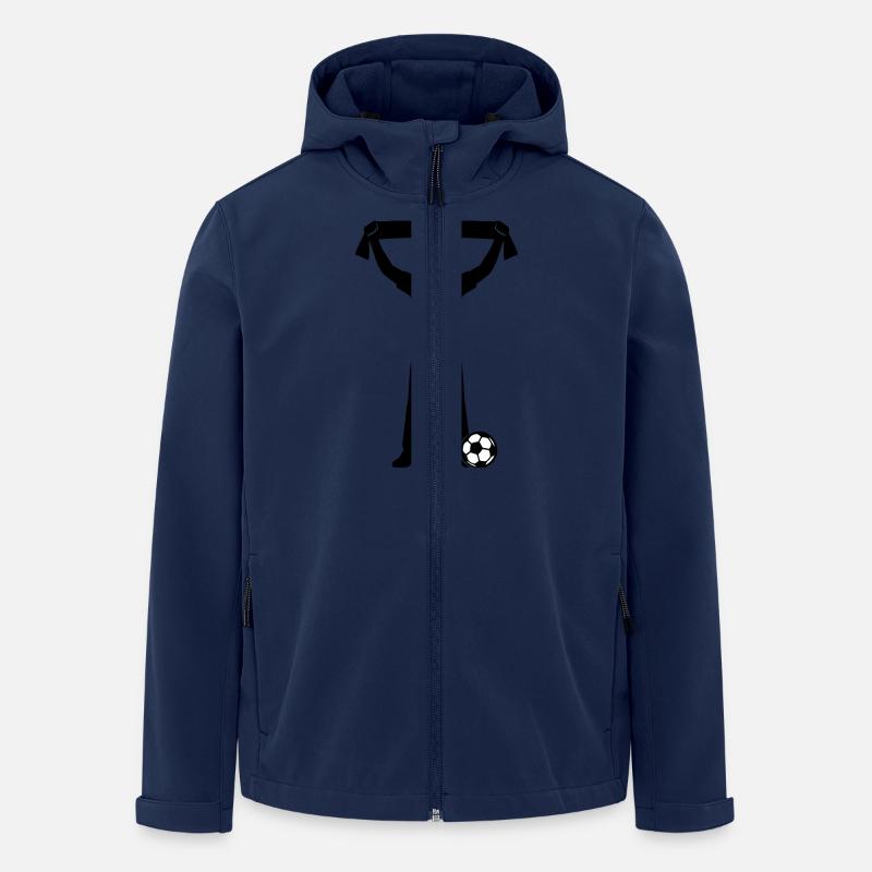Fussball Fan Silhouette - Recycelte Männer Softshell-Jacke von Stanley/Stella - Navy