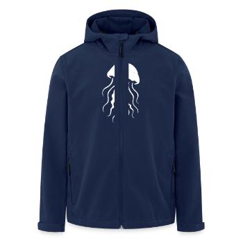 Qualle - Recycelte Männer Softshell-Jacke von Stanley/Stella - Navy - Vorne - AI Model Male 185 light (185cm)