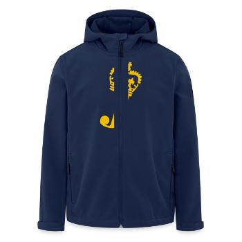 Buchstabe J - Recycelte Männer Softshell-Jacke von Stanley/Stella - Navy - Vorne - AI Model Male 185 light (185cm)