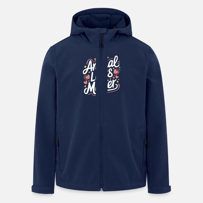 Vegetarisch Vegan Veggie Vegetarier - Recycelte Männer Softshell-Jacke von Stanley/Stella - Navy