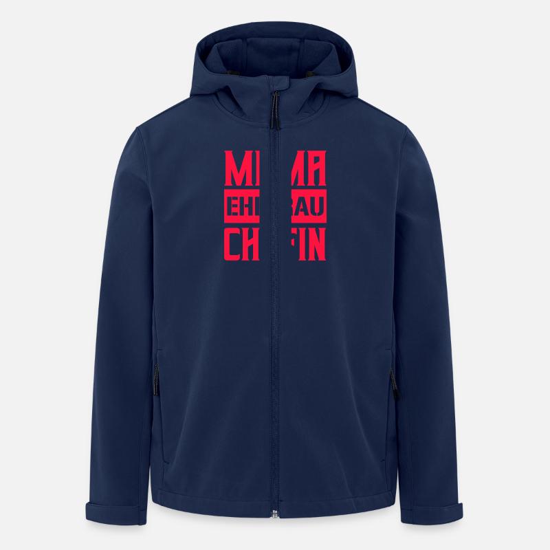 mama ehefrau chefin - Recycelte Männer Softshell-Jacke von Stanley/Stella - Navy