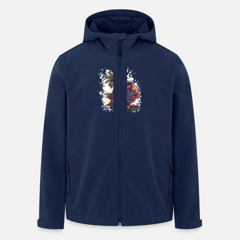 Palmier de l’île Truthan - Veste softshell homme en polyester recyclé Stanley/Stella - marine
