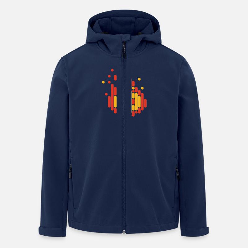 Fireball (Scanlines) - Recycelte Männer Softshell-Jacke von Stanley/Stella - Navy