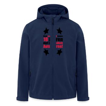 18 Jahre 18. Geburtstag Führerschein Autofahren - Recycelte Männer Softshell-Jacke von Stanley/Stella - Navy - Vorne - AI Model Male 185 light (185cm)