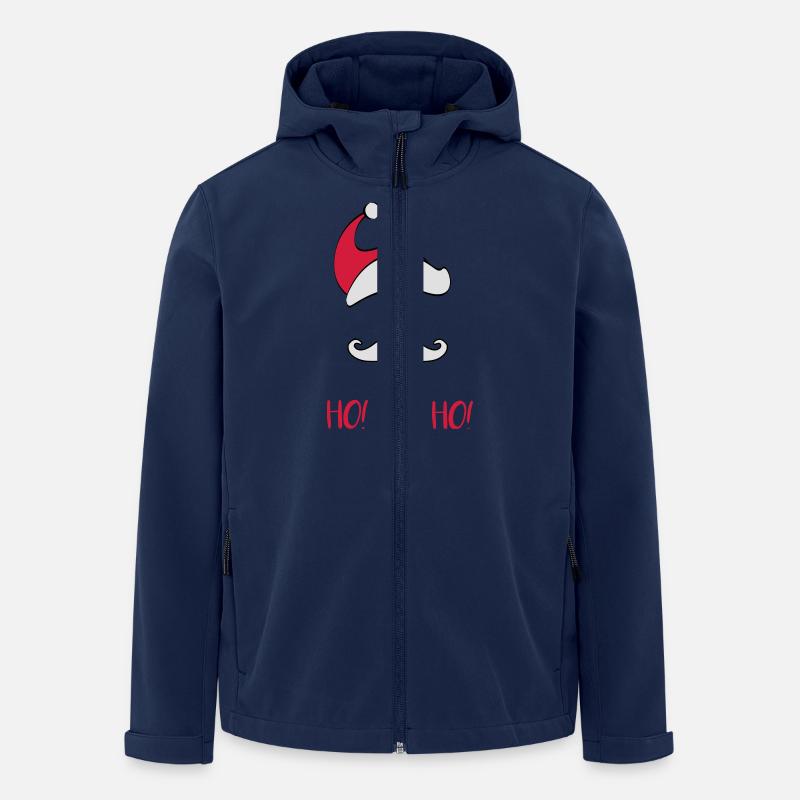 santa_mustache_red - Recycelte Männer Softshell-Jacke von Stanley/Stella - Navy