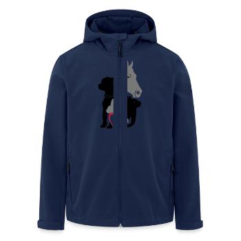 Haustiere Herz klein little Heart - Recycelte Männer Softshell-Jacke von Stanley/Stella - Navy - Vorne - AI Model Male 185 light (185cm)