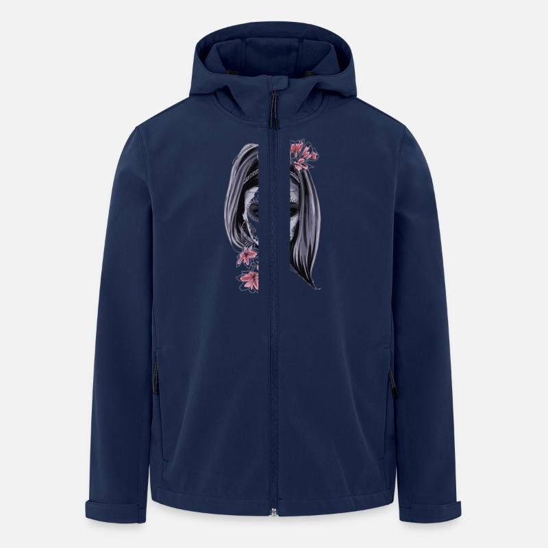 mask - Men’s Recycled Softshell Jacket by Stanley/Stella - navy