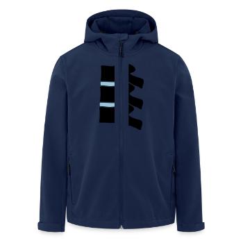 Wirbel Wirbelsäule Bandscheibe Zwischenwirbel - Recycelte Männer Softshell-Jacke von Stanley/Stella - Navy - Vorne - AI Model Male 185 light (185cm)