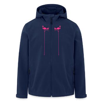 Flamingo vektor - Men’s Recycled Softshell Jacket by Stanley/Stella - navy - Front - AI Model Male 185 light (185cm)