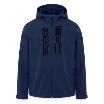 GRAFFITI ART IS NOT DEAD - Recycelte Männer Softshell-Jacke von Stanley/Stella - Navy - Vorne - AI Model Male 185 light (185cm)