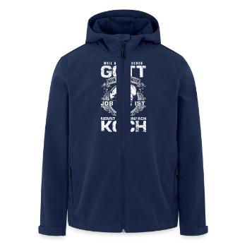 Koch - Kulinarischer Gott - Recycelte Männer Softshell-Jacke von Stanley/Stella - Navy - Vorne - AI Model Male 185 light (185cm)