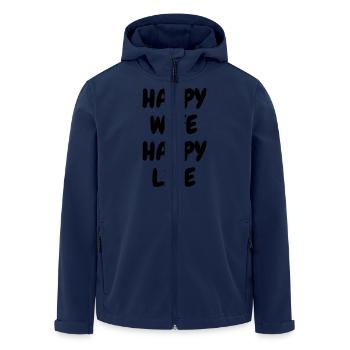 Happy wife happy life - Humor - Funny - Joke - Men’s Recycled Softshell Jacket by Stanley/Stella - navy - Front - AI Model Male 185 light (185cm)