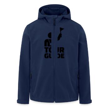 Tour guide - Men’s Recycled Softshell Jacket by Stanley/Stella - navy - Front - AI Model Male 185 light (185cm)