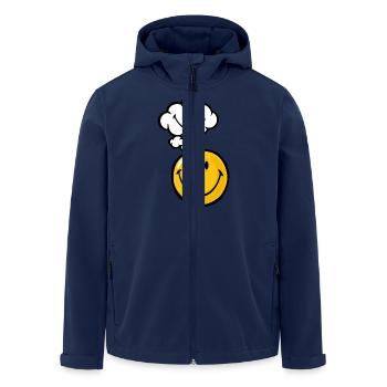 Smiley Thought - Men’s Recycled Softshell Jacket by Stanley/Stella - navy - Front - AI Model Male 185 light (185cm)