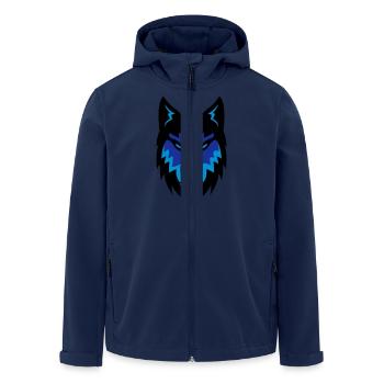 wolf_02 - Men’s Recycled Softshell Jacket by Stanley/Stella - navy - Front - AI Model Male 185 light (185cm)