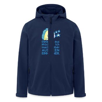 Ich mache aus Feen Einhörner - Recycelte Männer Softshell-Jacke von Stanley/Stella - Navy - Vorne - AI Model Male 185 light (185cm)