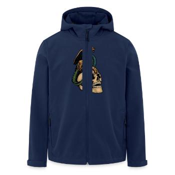 Scary Dragon & Creepy Skull Head Halloween Costume - Men’s Recycled Softshell Jacket by Stanley/Stella - navy - Front - AI Model Male 185 light (185cm)