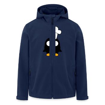 Pinguin Küche Chef Koch Kochmütze Essen Kochen - Recycelte Männer Softshell-Jacke von Stanley/Stella - Navy - Vorne - AI Model Male 185 light (185cm)