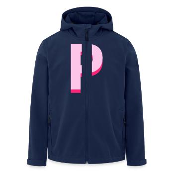 Pop und moderner rosa Buchstabe p - Recycelte Männer Softshell-Jacke von Stanley/Stella - Navy - Vorne - AI Model Male 185 light (185cm)