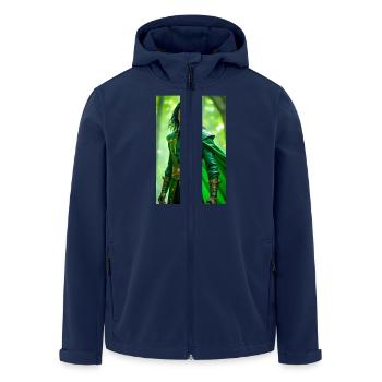 Loki ist ein gerissener Trickster-Gott und Gestaltwandler - Recycelte Männer Softshell-Jacke von Stanley/Stella - Navy - Vorne - AI Model Male 185 light (185cm)
