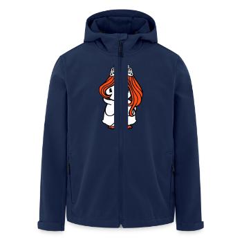 Vogel Prinzessin Königin Dame Frau Kleid Krone süß - Recycelte Männer Softshell-Jacke von Stanley/Stella - Navy - Vorne - AI Model Male 185 light (185cm)