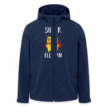 Florian - Men’s Recycled Softshell Jacket by Stanley/Stella - navy - Front - AI Model Male 185 light (185cm)