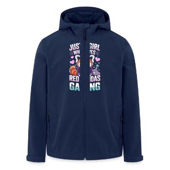 Just a girl who loves red pandas and gaming - Recycelte Männer Softshell-Jacke von Stanley/Stella - Navy - Vorne - AI Model Male 185 light (185cm)
