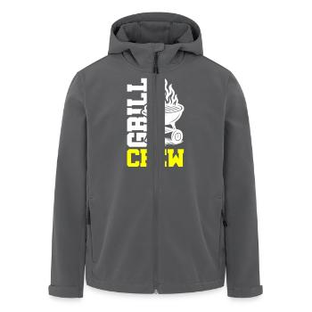 Grill Crew - Men’s Recycled Softshell Jacket by Stanley/Stella - anthracite - Front - AI Model Male 185 light (185cm)