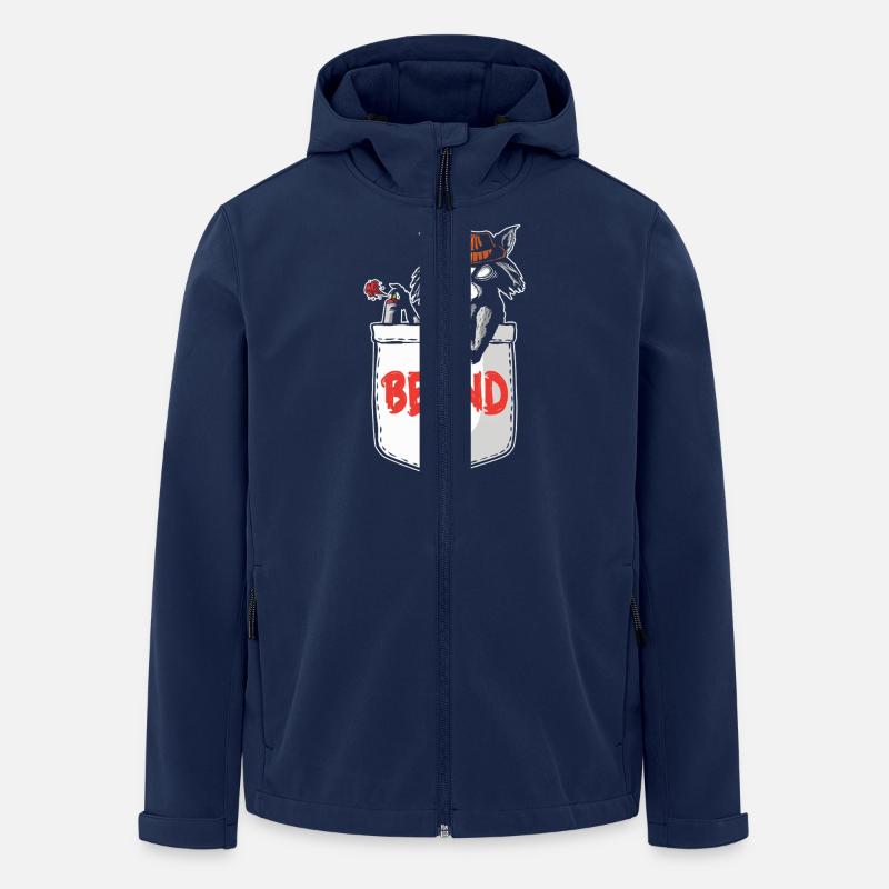 Raccoon Bernd - Men’s Recycled Softshell Jacket by Stanley/Stella - navy
