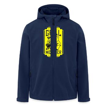 Grillmeister Ferkel Grillen - Recycelte Männer Softshell-Jacke von Stanley/Stella - Navy - Vorne - AI Model Male 185 light (185cm)