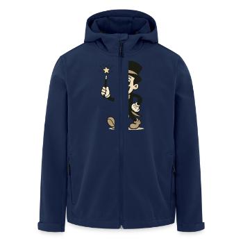 zauberer comic - Recycelte Männer Softshell-Jacke von Stanley/Stella - Navy - Vorne - AI Model Male 185 light (185cm)