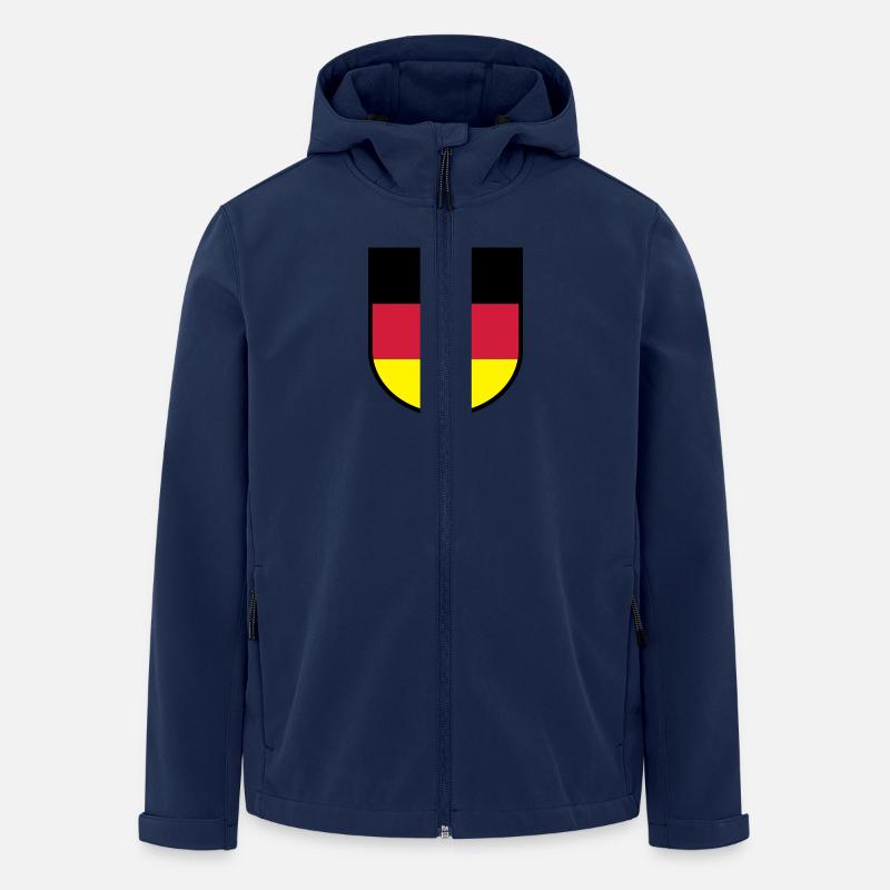 Deutschlandwappen - Recycelte Männer Softshell-Jacke von Stanley/Stella - Navy