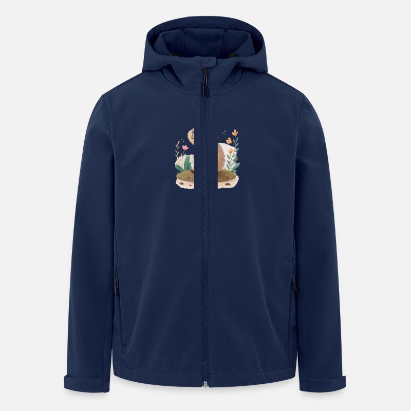 Bababara – Zen mit Kapibara - Recycelte Männer Softshell-Jacke von Stanley/Stella - Navy