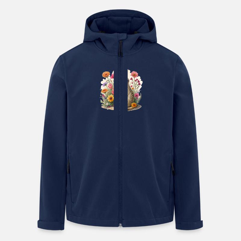 Zärtliches Surikate-Design - Recycelte Männer Softshell-Jacke von Stanley/Stella - Navy