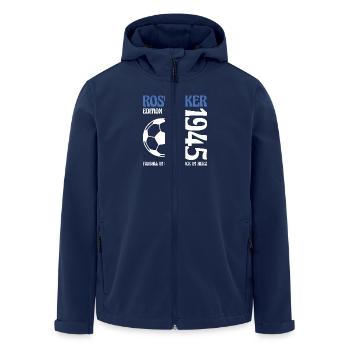 Rostock Birthday 1945 Football Gift - Men’s Recycled Softshell Jacket by Stanley/Stella - navy - Front - AI Model Male 185 light (185cm)