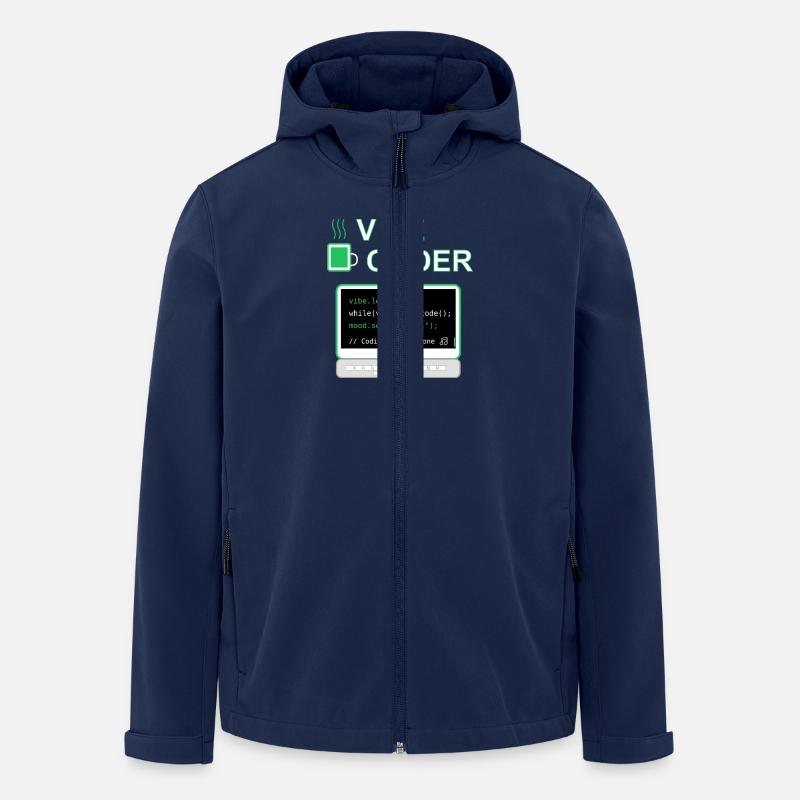 Vibe Coder - Recycelte Männer Softshell-Jacke von Stanley/Stella - Navy