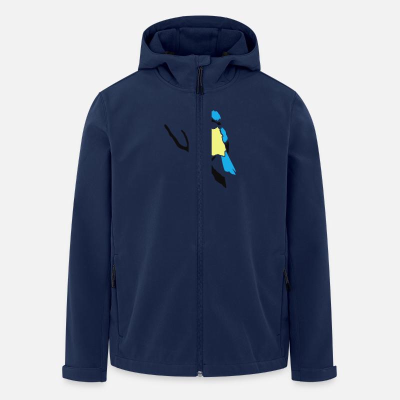 Blaumeise Vogel Meise - Recycelte Männer Softshell-Jacke von Stanley/Stella - Navy